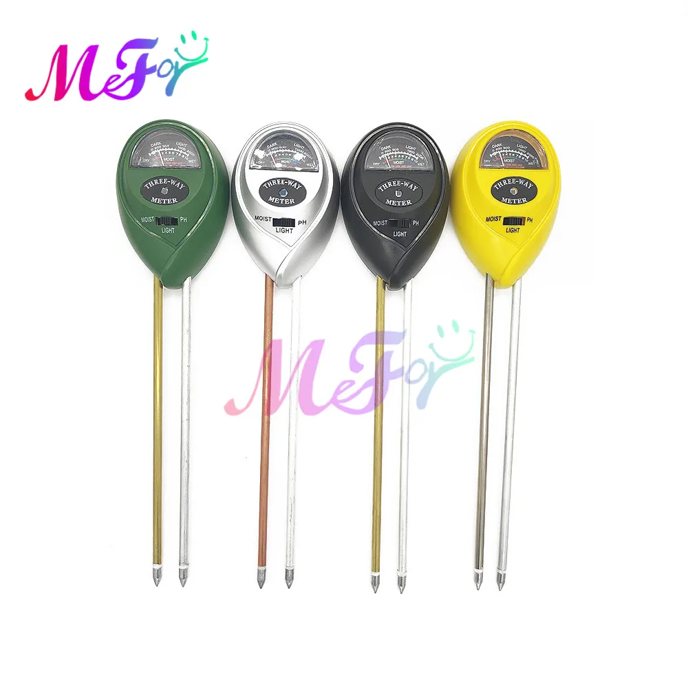 3 в 1 измеритель Ph почвы влажности PH температуры интенсивности солнечного света