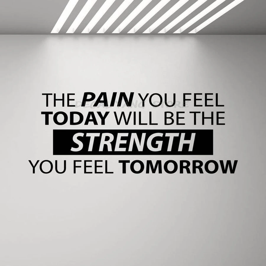 

The Pain You Feel Today Will Be The Strength Wall Decal Sign Gym Quote Workout Poster Fitness Office Vinyl Sticker Decor 1588