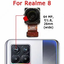 Original Rear Back Camera For Realme 8 Main Backside View Big Camera Module Flex Replacement Repair Spare Parts