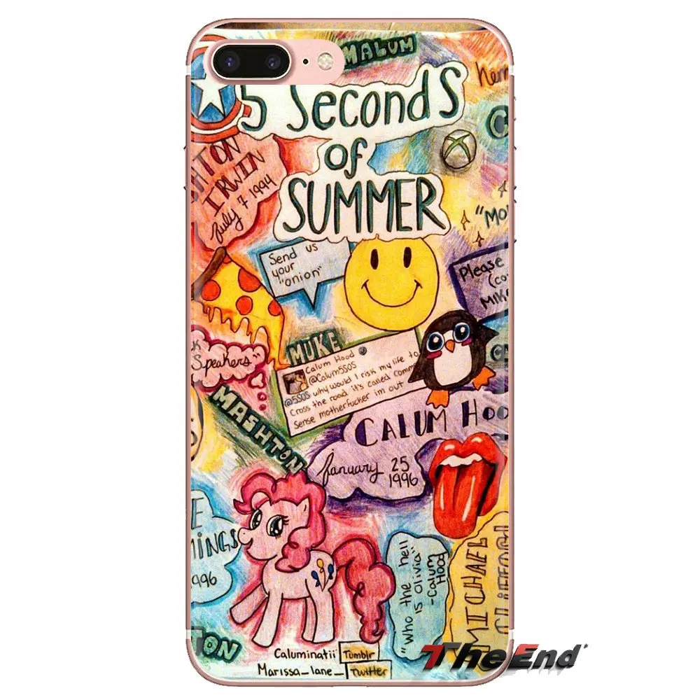 Для huawei G7 G8 P7 P8 P9 P10 P20 P30 Lite Mini Pro P Smart Plus 2017 2018 2019 мягкий чехол 5sos коллаж 5 секунд лета