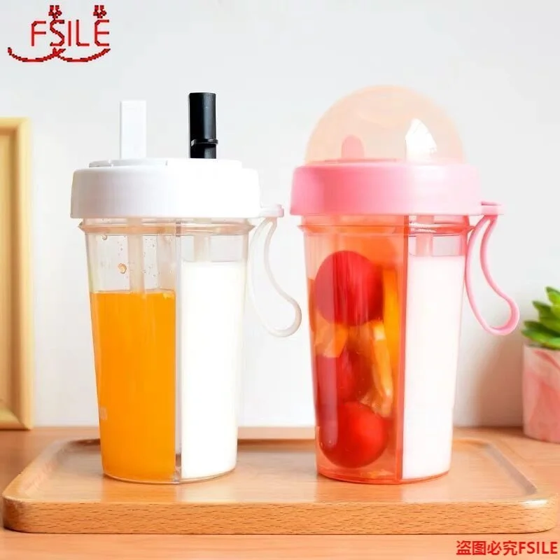 Модная простая двойная Питьевая чашка соломенная для воды пары чайник двойного