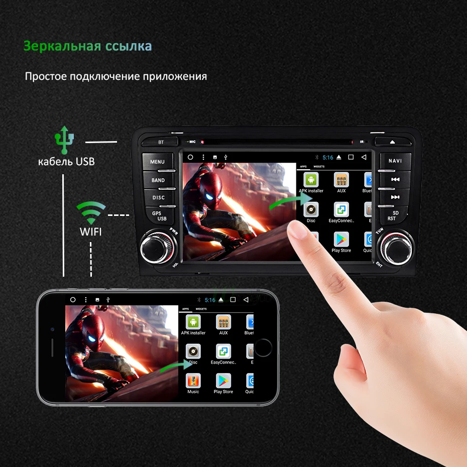 Ips DSP 4G 64G Android 9,0 автомобильный DVD gps для Audi A3 8P 2003-2012 S3 2006-2012 RS3 Sportback 2011 мультимедийный плеер стерео радио