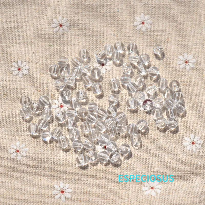 Бусины круглые акриловые 6 мм прозрачные 200 шт. | Украшения и аксессуары