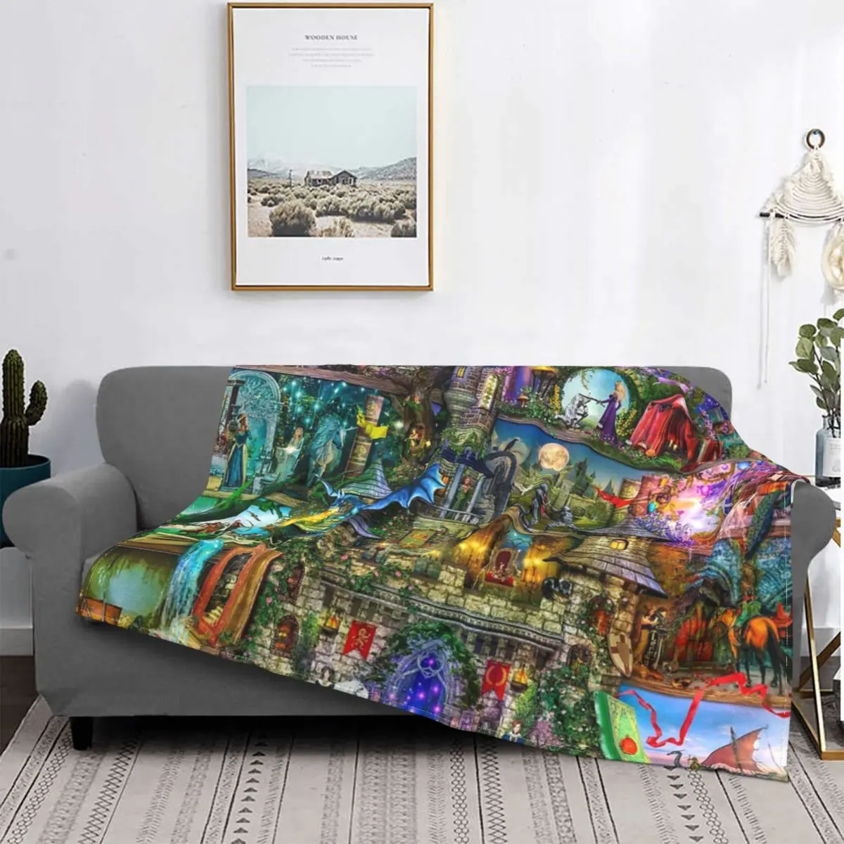 

Once Upon A Fairytale Manta, colcha, cama A quadros, cubierta de playa, manta double, manta pickick