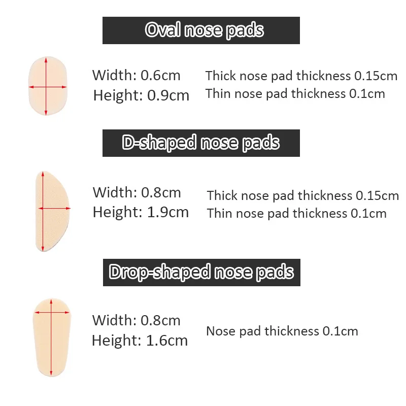 4 пары мягких поролоновых носоупоров самоклеящиеся носоупоры для очков унисекс