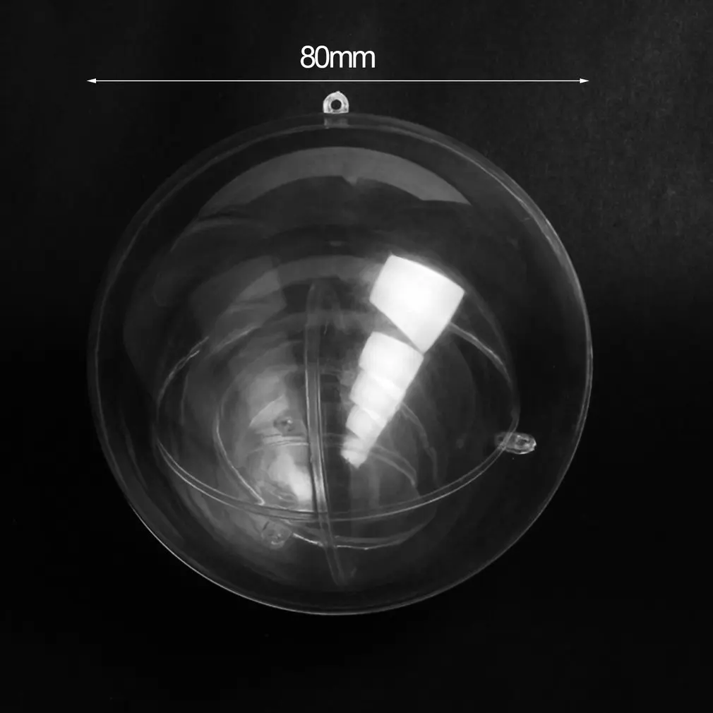 Прочные Рождественские Украшения круглой формы прозрачный шар пластиковый