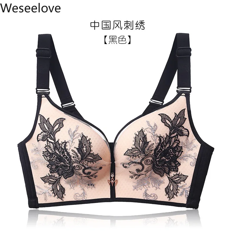 

Weseelove Plus Size Bras Push Up Bra Fashion Underwire Sexy Bras for Women Bra Large Cup Bralette Lady Soutien Gorge Femme X35-2