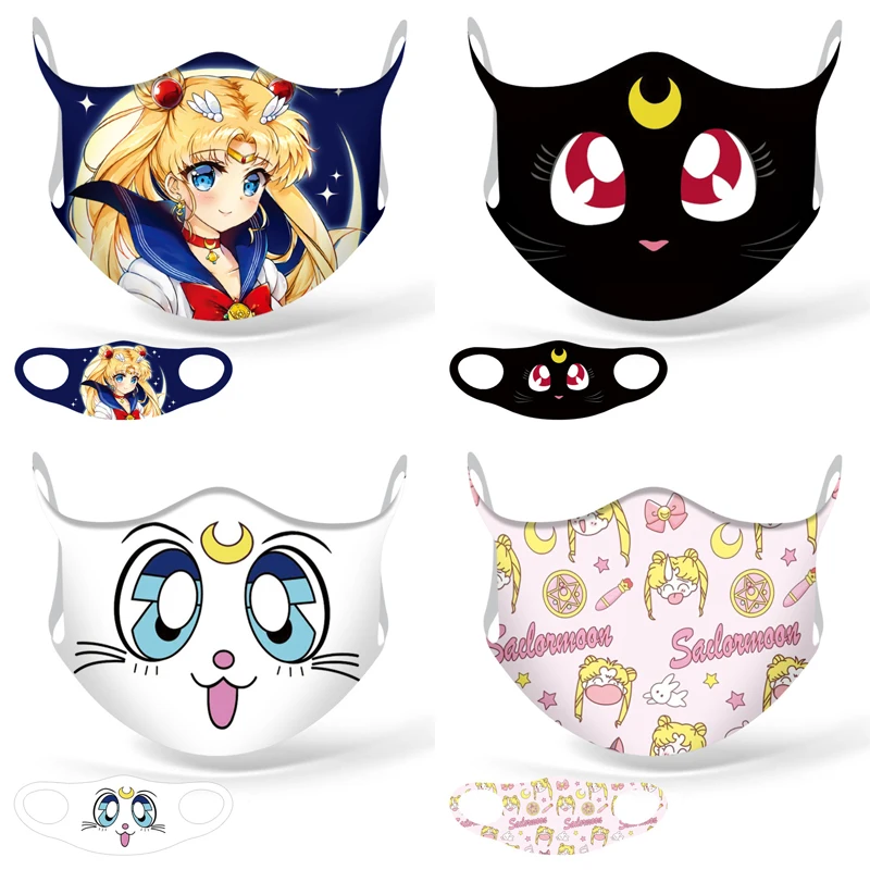 Аниме Милая луна Косплей Маска Kawaii Luna Cat мультфильм дышащая маска для Женщин