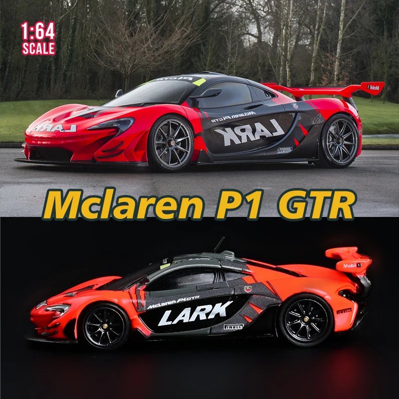 

CM 1:64 Mclaren P1 GTR LARK Coating Alloy Diorama Car Model Collection Miniature Carros Toys