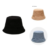 excellent solid color wide brim casual women men corduroy bucket hat for street wear corduroy hat bucket hat