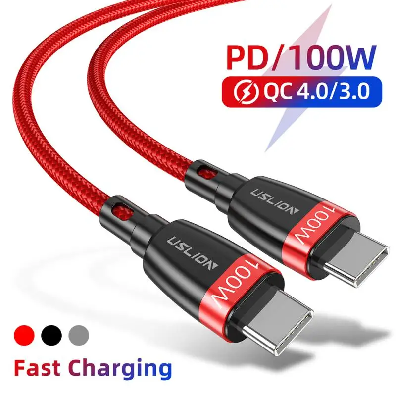 

100W PD Super Quick Charging Cable 5A Charge TypeC Line Cord For PD Charger Adapter For Xiaomi Cable Winder Organizer TXTB1