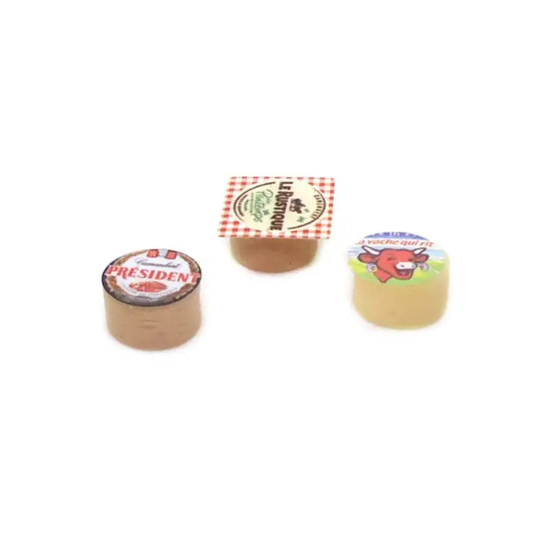 

3pcs/set 1/12 Scale Dolls House Miniature Mini Cheeses Kitchen Living Room Restaurant Decoration Pretend Play Toys