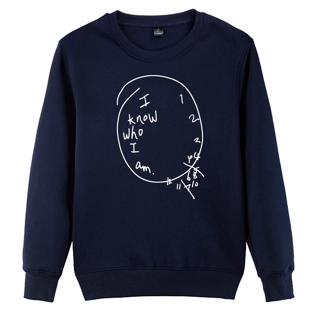 

Boy Man Men Crew Neck Sweatshirt I Know Who I am Wall Clock TV Series Hannibal Lector Teenager Pullover Fleece ZIIART