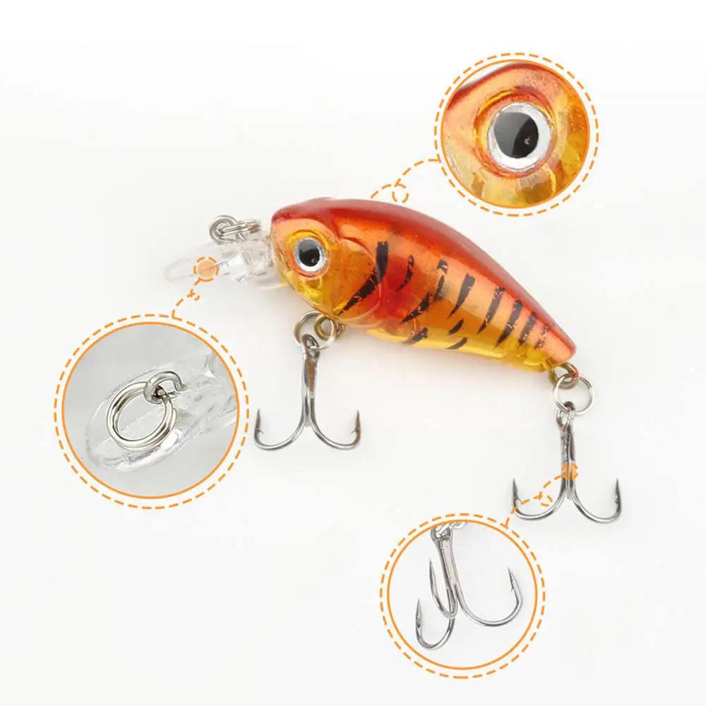 5pcs Fishing Lures Set 4g Mini Pout White Bass Bait Kit Tackle Suit Artificial Hard Lure Baitfish Suitable | Спорт и развлечения