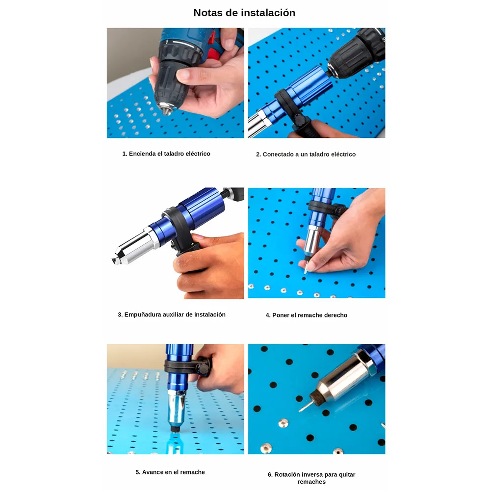 

Rivet Head Rivet Adapter Riveting Workshop Aluminum Alloy Auxiliary Handle