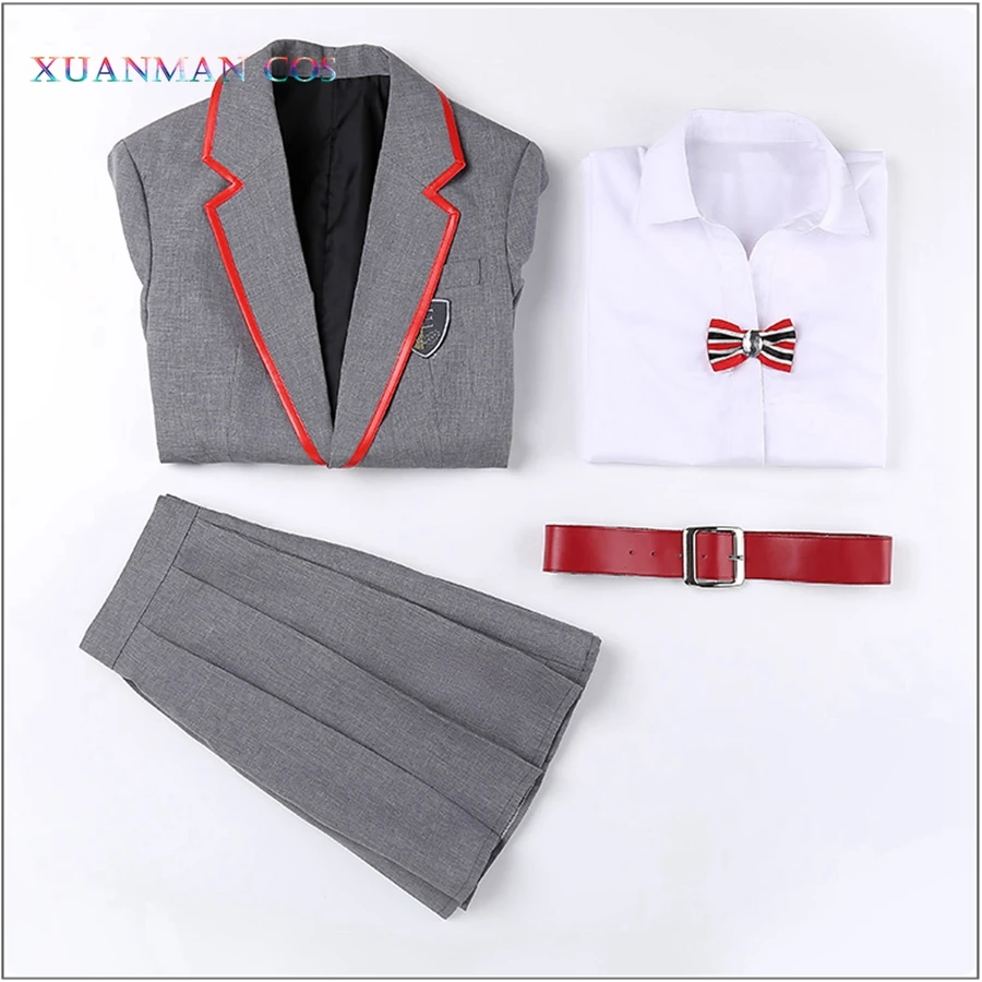 Женская Элитная школьная форма серый костюм для косплея индивидуальная женская