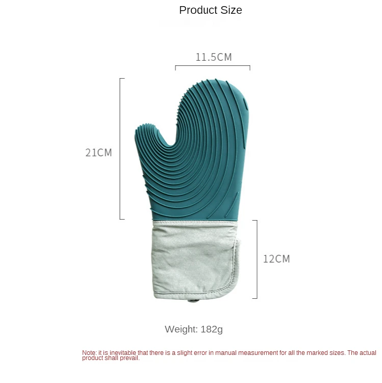 

Nordic Simple Thick Silicone Heat-proof Gloves, Microwave Oven, Heat-insulating Baking Gloves, Kitchen Supplies Kitchen Gloves