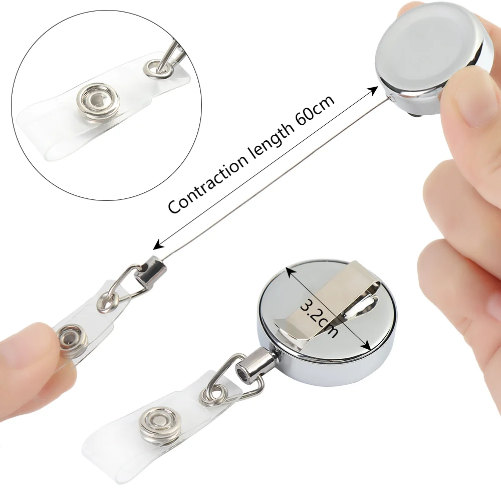 Брелок-цепочка для пропуска металлический хромированный шнурок бейджа на