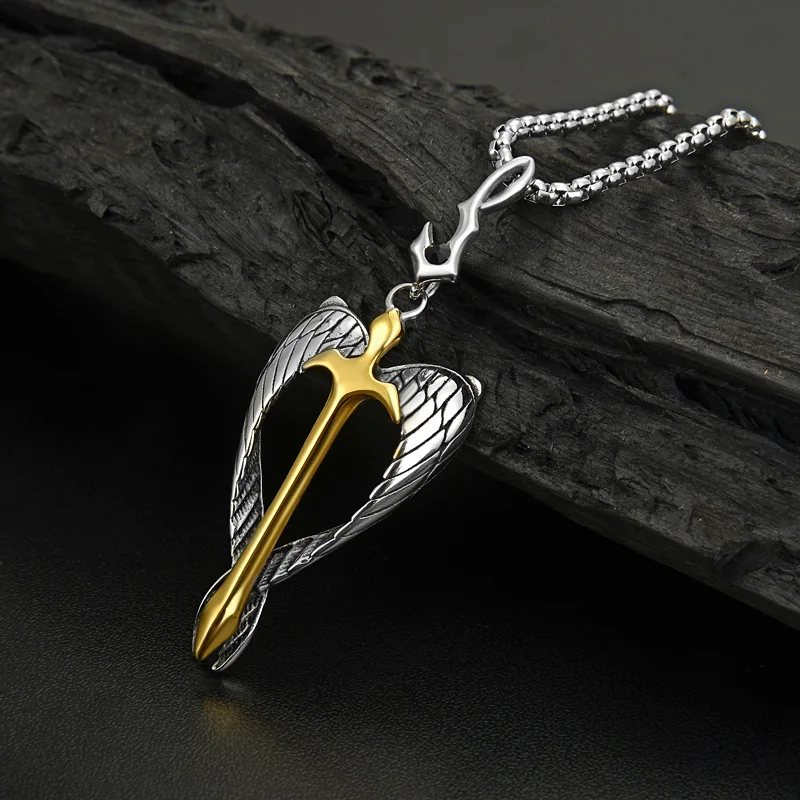 Valily ювелирные изделия мужское винтажное ожерелье крест Орлиное крыло дизайн