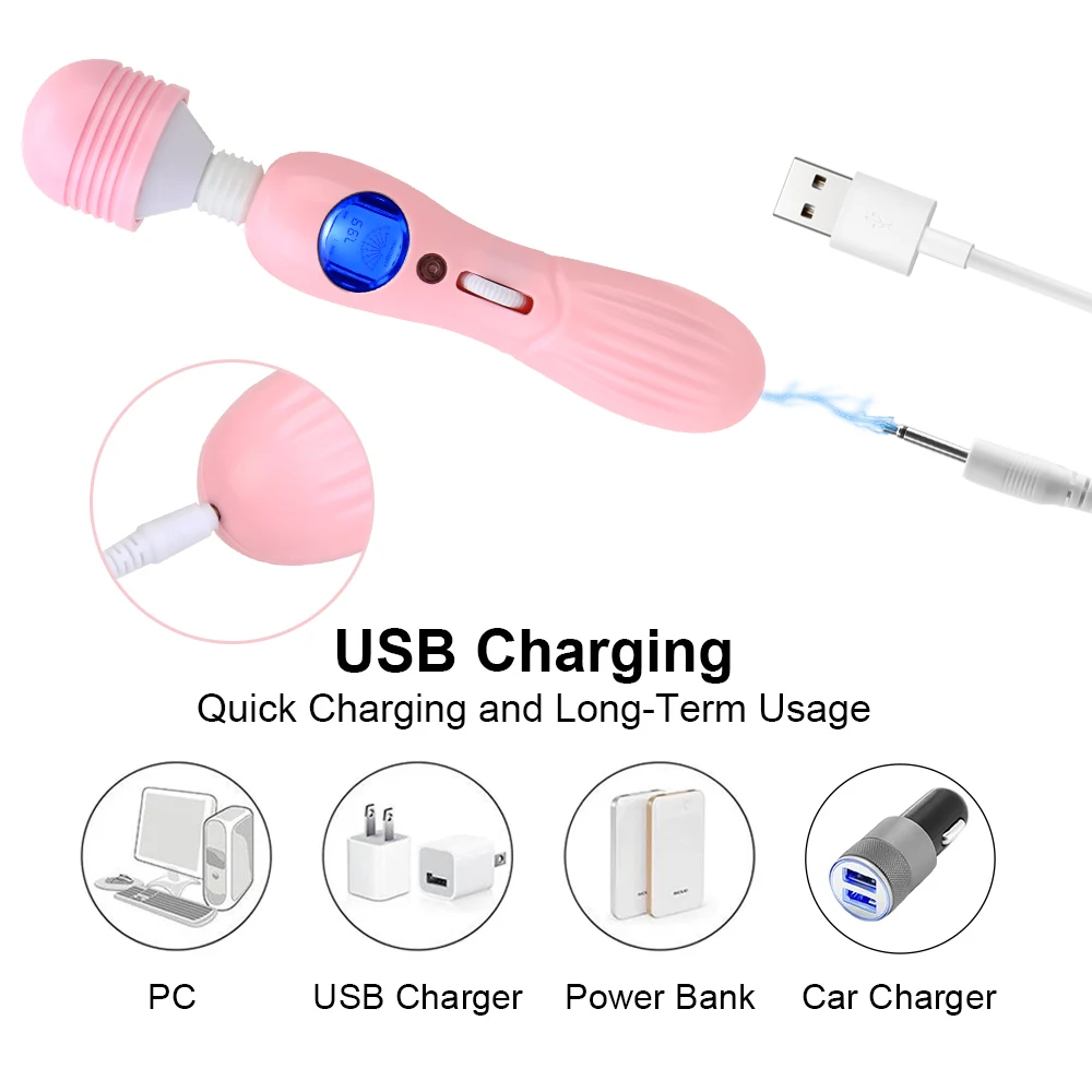 AV Stick Волшебная палочка Вибраторы 9 Частота 8 Скоростей Женский мастурбатор