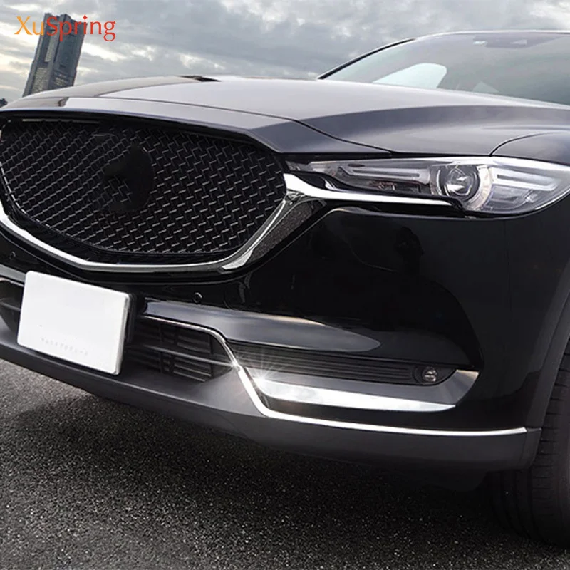 Для Mazda CX 5 CX5 8 2017 2018 2019 2020 автомобиль передний бампер молдинг гриль накладка