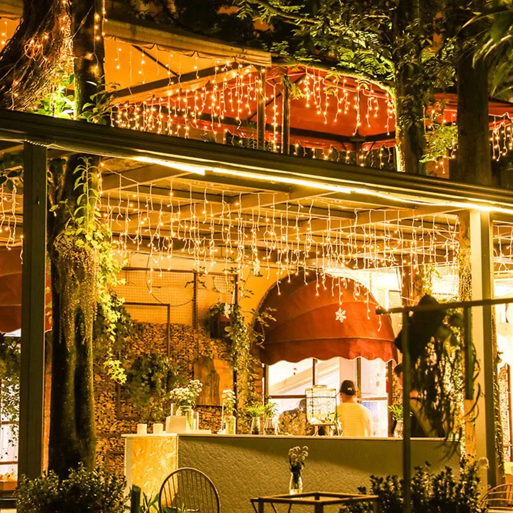 СВЕТОДИОДНАЯ Гирлянда занавес в виде сосулек водонепроницаемая Декоративная