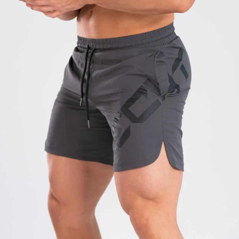 Mens summer new fitness shorts Fashion compression quick drying Bodybuilding Joggers Slim fit clothing | Мужская одежда