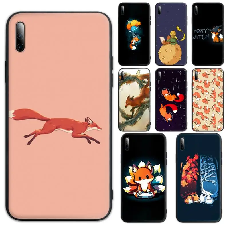 

Fox Cartoon Animal Cas Phone Case For Huawei P9 P10 P20 P30 P40 pro lite plus Smart Cover Fundas Coque