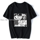 Harajuku JOJO Новая летняя футболка в стиле аниме, с О-образным вырезом, Повседневная Мужская хлопковая футболка с коротким рукавом Прикольные футболки топы в уличном стиле