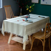 modern table cloth chair sashes for wedding table decoration cloth rectangular linen tablecloth with embroidery kitchen ornament