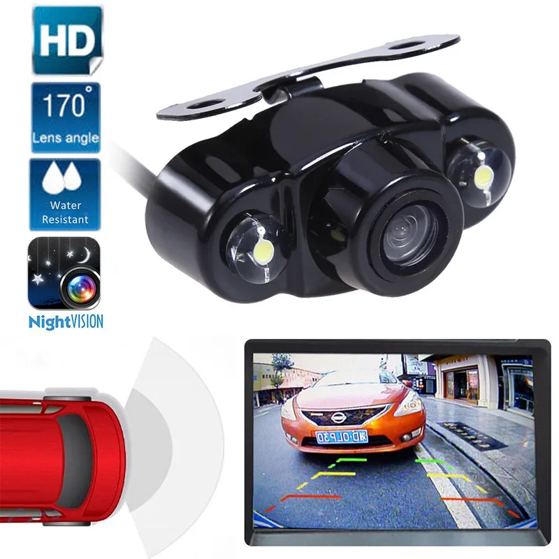 LESHP автомобильная парковочная инфракрасная камера Водонепроницаемая IP67 Мини 170