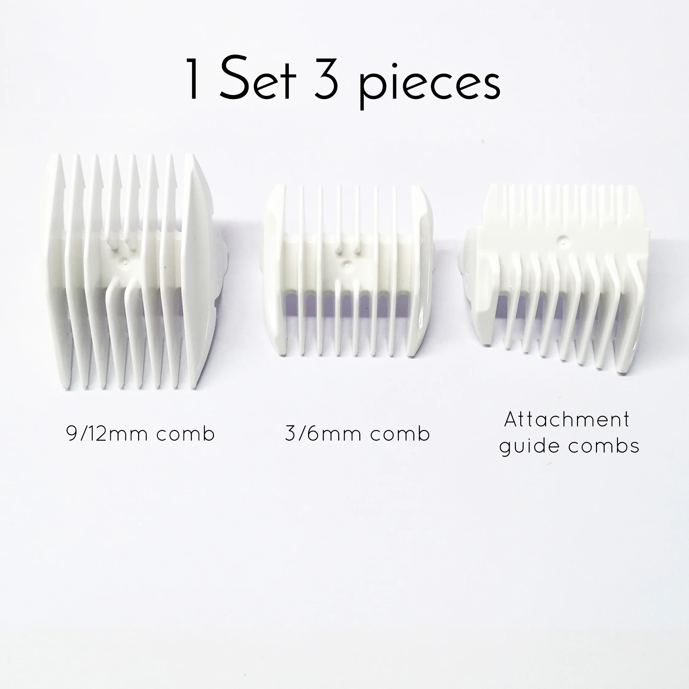 3 Combs Детская машинка для стрижки волос, электрический триммер для волос с 3 направляющими гребнями, водонепроницаемый беспроводной набор для стрижки волос для младенцев - Цвет: 3 Combs