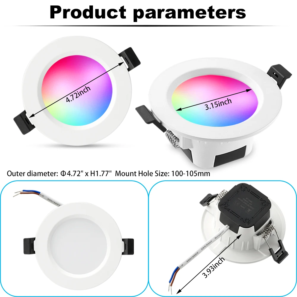 Светодиодный потолочный светильник 10x9 Вт RGB холодный белый 3 в 1 WIFI/Bluetooth сенсорный