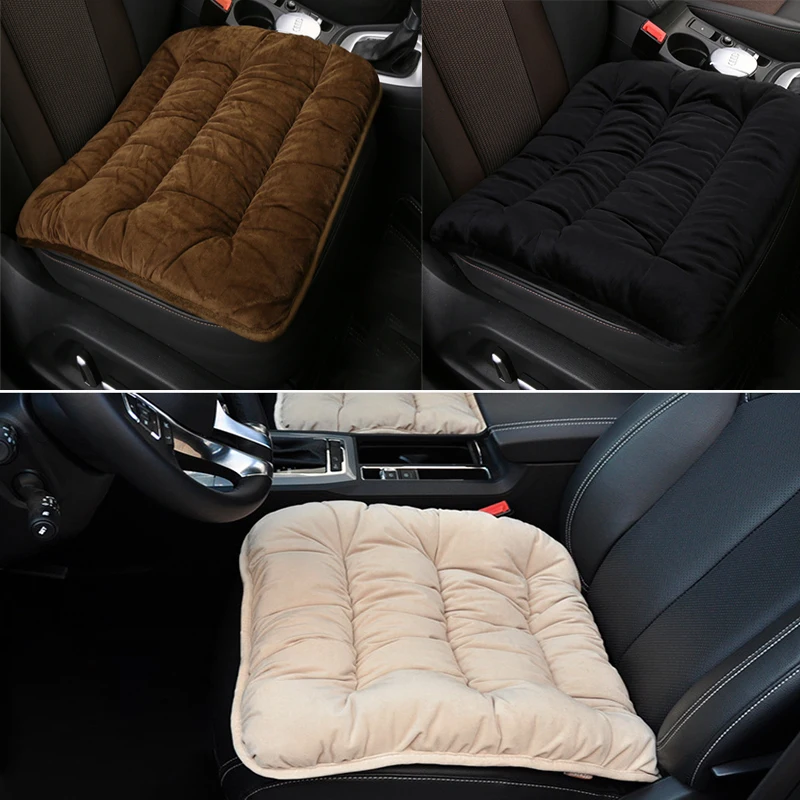 Зимний плюшевый теплый чехол для автомобильного сиденья объемный дизайн