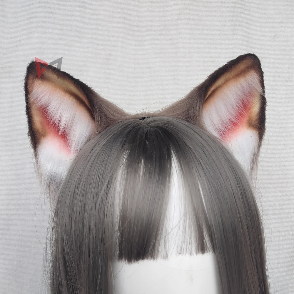 

MMGG New Brown Cat Neko Ears Hairhoop Headwear Headband For Anime Lolita Cosplay Costume Accessories Headwear Headband