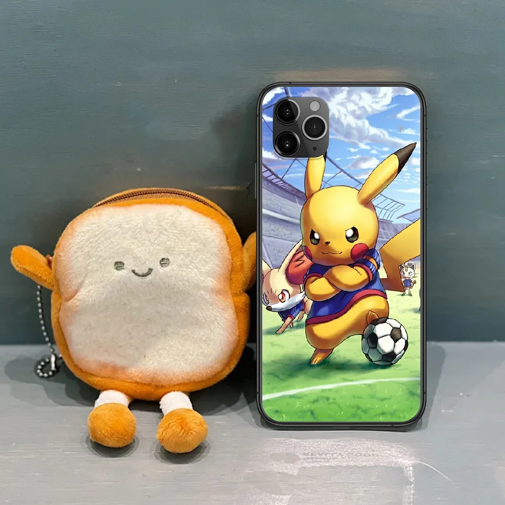 

cute Pika-chu Phone Case Cover Hull For iphone 5 5s se 2020 6 6s 7 8 11 12 mini plus X XS XR PRO MAX black Bumper Tpu Funda