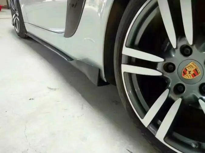 981 реальное углеродное волокно Передняя панель Автомобильная боковая юбка