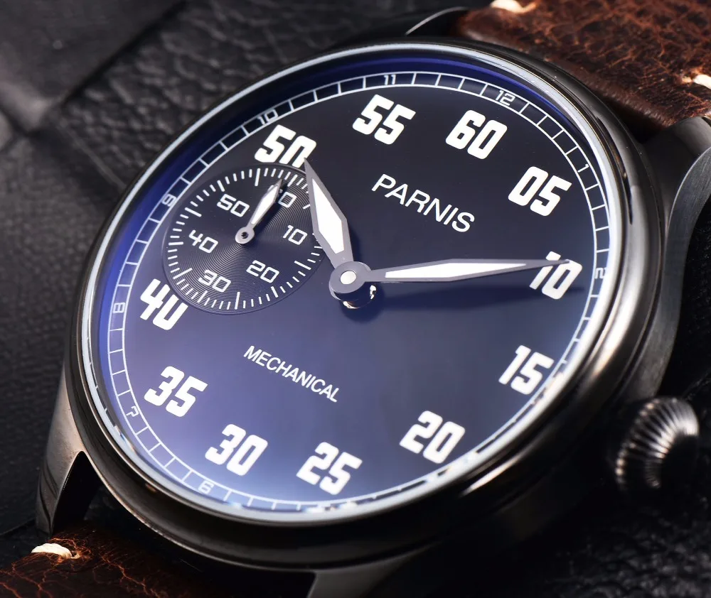 

Часы наручные Parnis Мужские механические, 44 мм, с кожаным ремешком