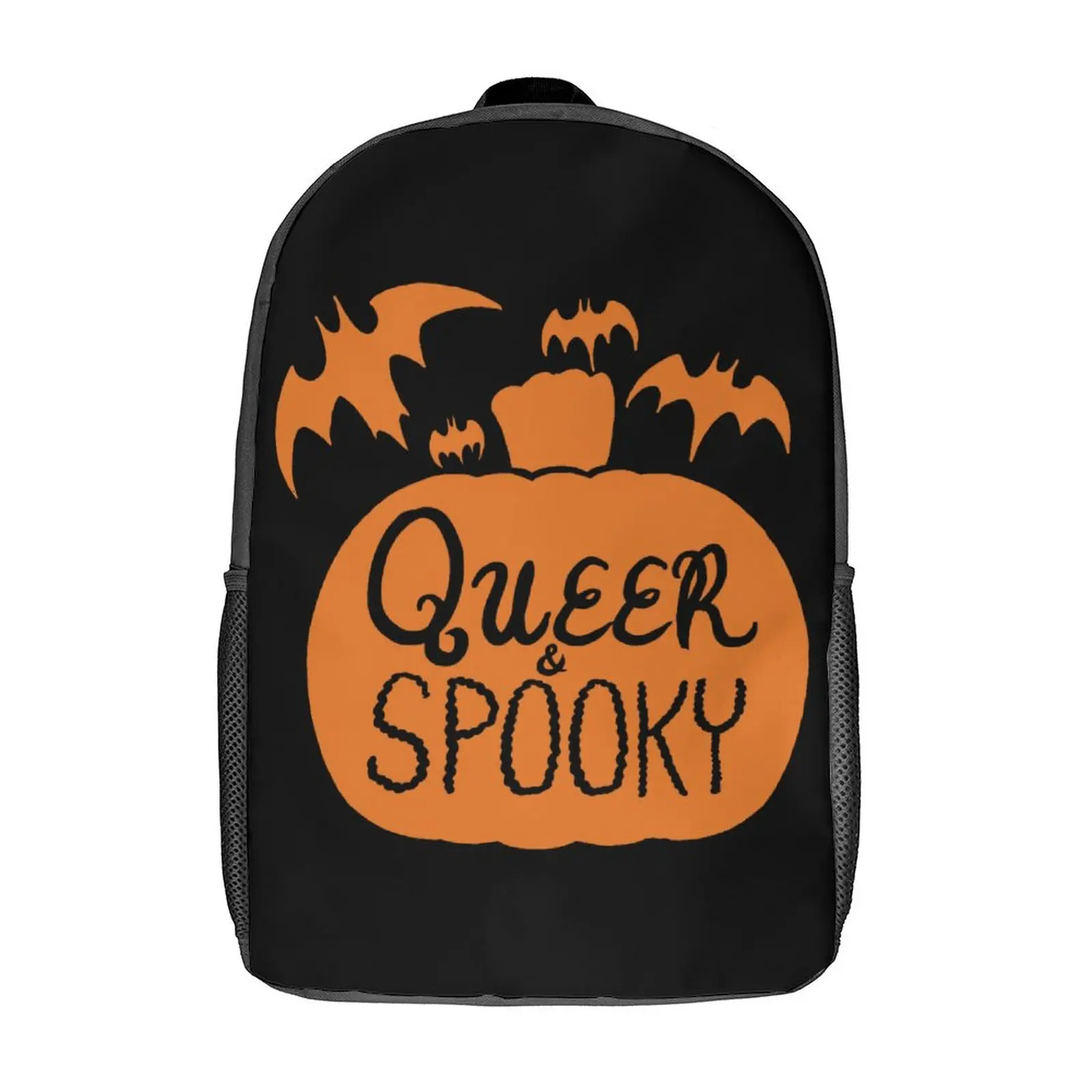 

Хэллоуин Тыква Queer Spooky рюкзаки летучая мышь дышащий красивый рюкзак из полиэстера женские сумки для фитнеса