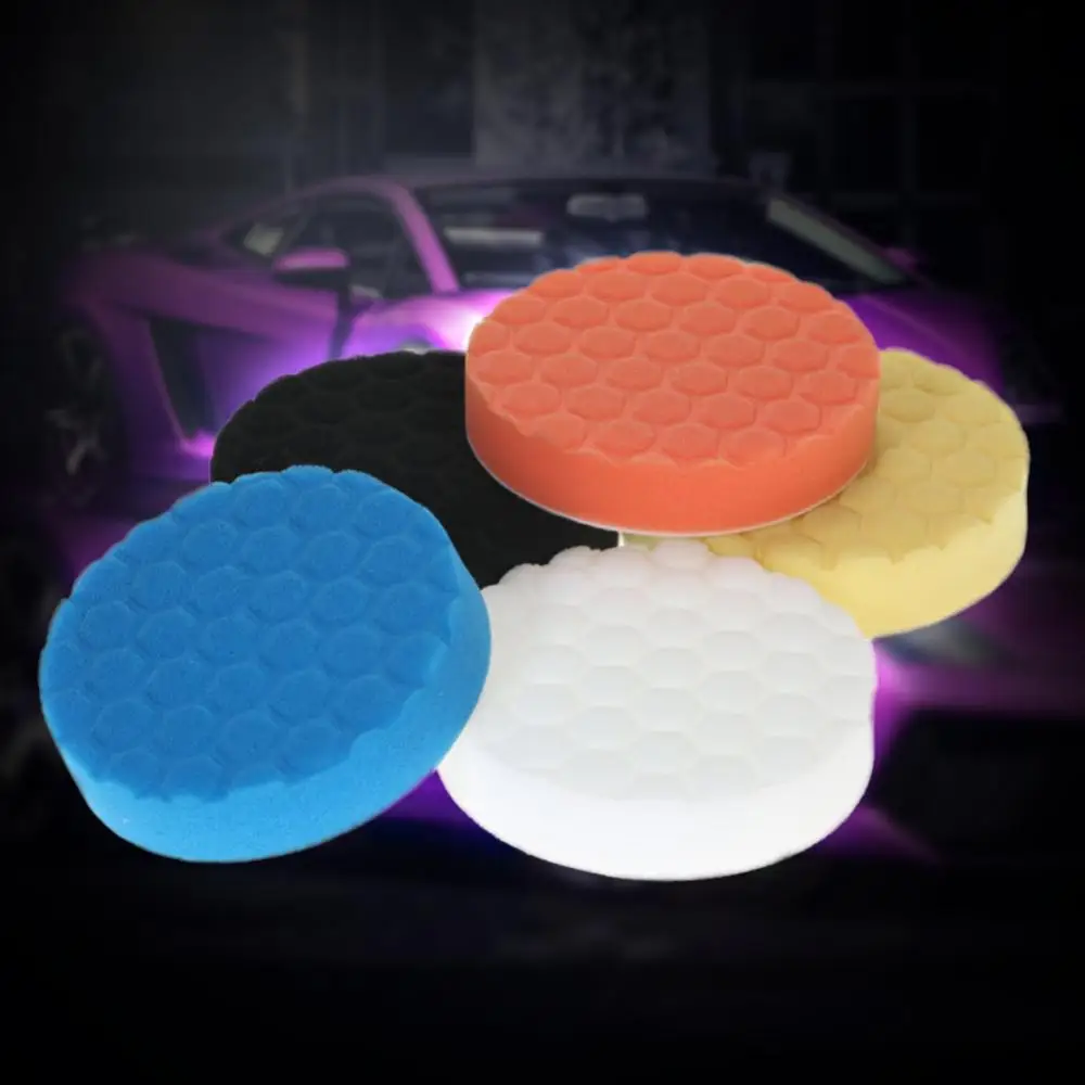 

35% Hot Sales!!! 5Pcs 5 Inch 125mm Car Vehicle Polishing Wave Pads Waxing Buffing Sponge Set