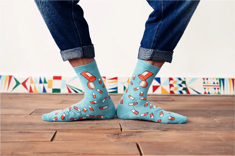 Симпатичные мужские/женские мужские хлопковые короткие носки с забавным