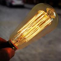 retro edison light bulb e27 220v 40w st64 filament incandescent ampoule bulbs vintage edison lampdecor industrial style lamp