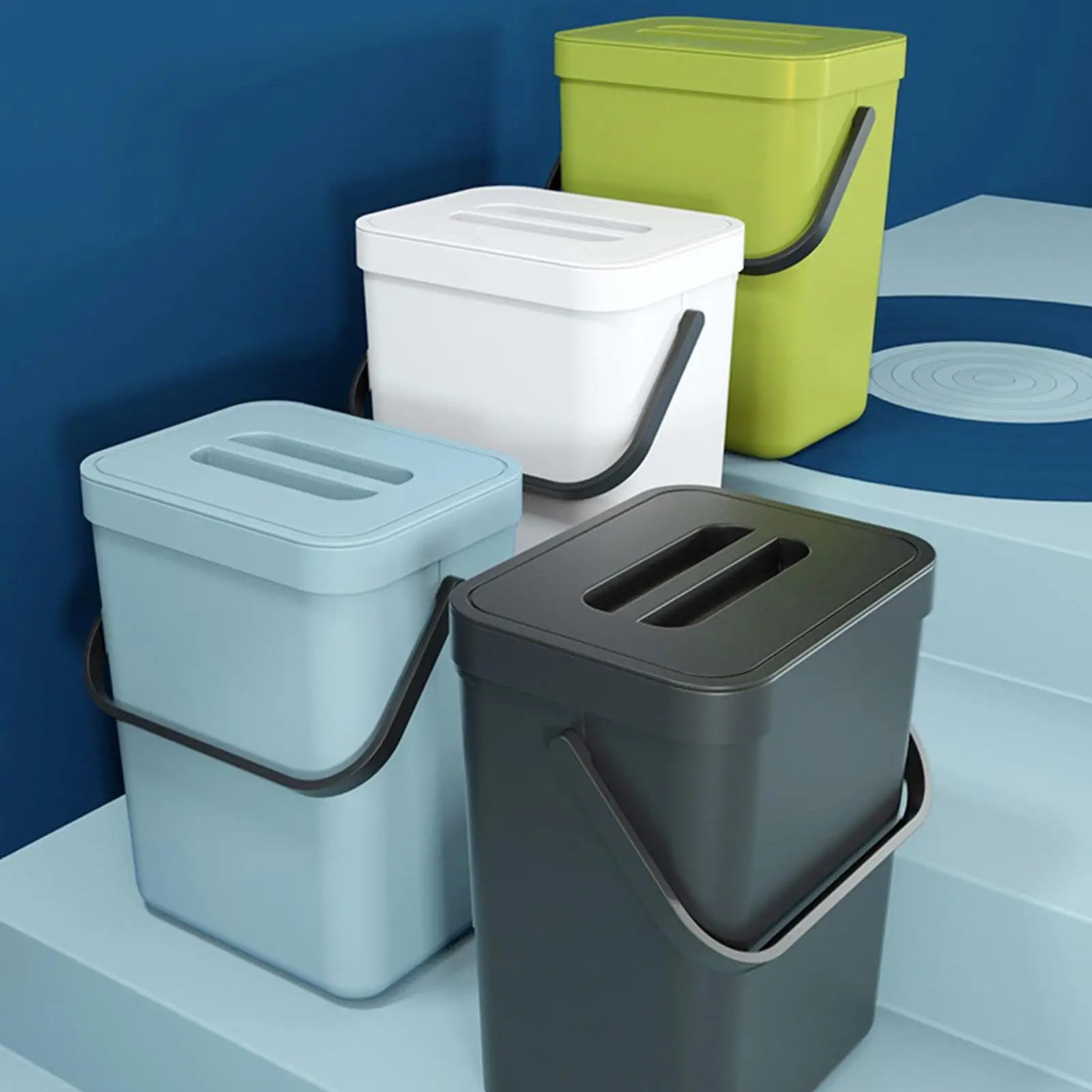 

Kitchen Garbage Bin Wall Mounted Trashcan for Bathroom Toilet Waste Storage Bucket Car trash can Kitchen storage bins
