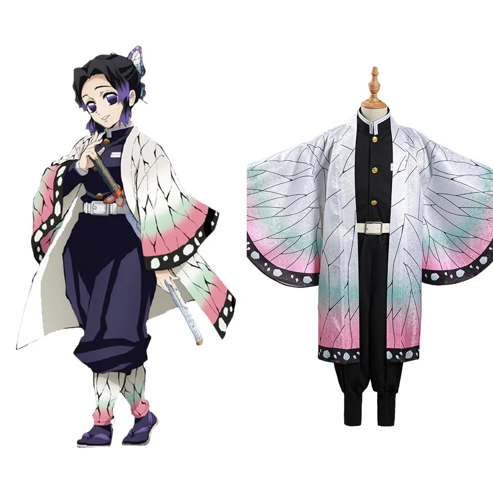 Костюм для косплея шинобу из м/ф рассекающий демонов детский плащ-пальто на