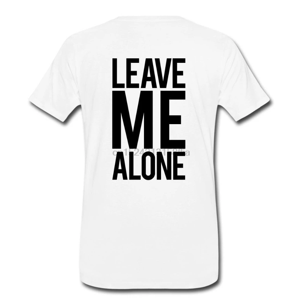 Рубашки трендовая одежда круглый вырез Leave Me Alone Цитата короткий рукав офисные