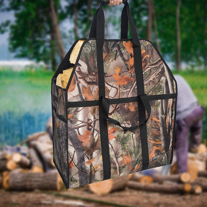 

Outdoor Large-Capacity Leaf Camouflage Waterproof Logging Storage Bag Dual Purpose Logging Bag Practical Duffel Bag Logging Bag
