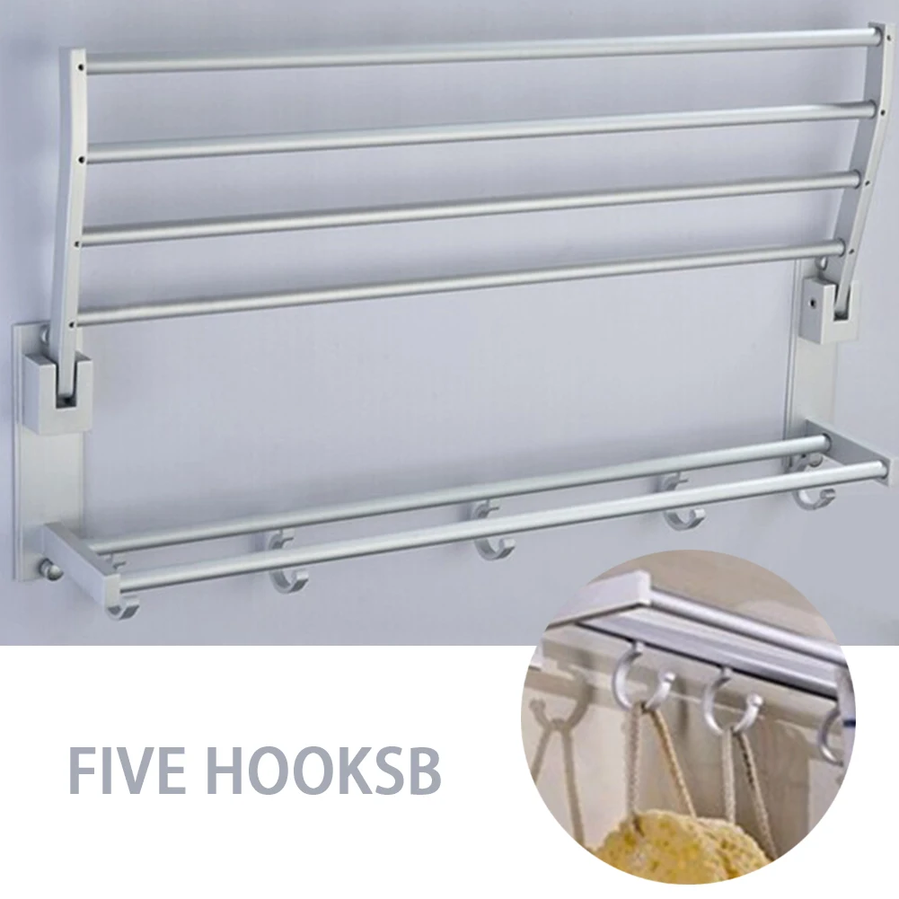 Водонепроницаемый двойной слой для спальни 5 крючков стабильная стойка