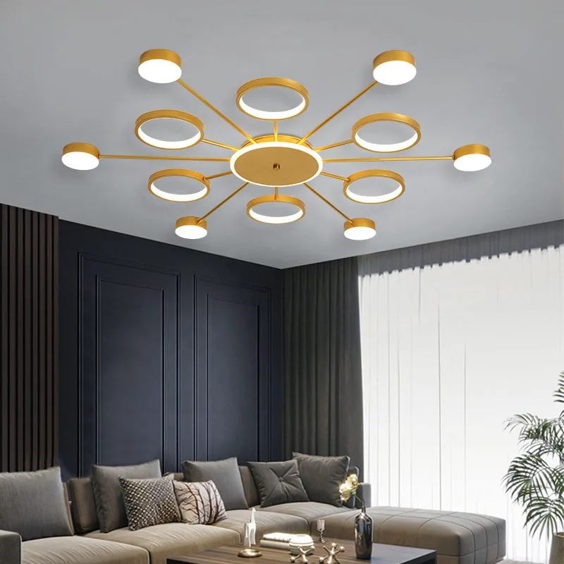 Lámpara de techo LED para dormitorio nórdico, sala de estar candelabro moderno para, villa, restaurante, lámpara para habitación de hotel, venta directa de fábrica