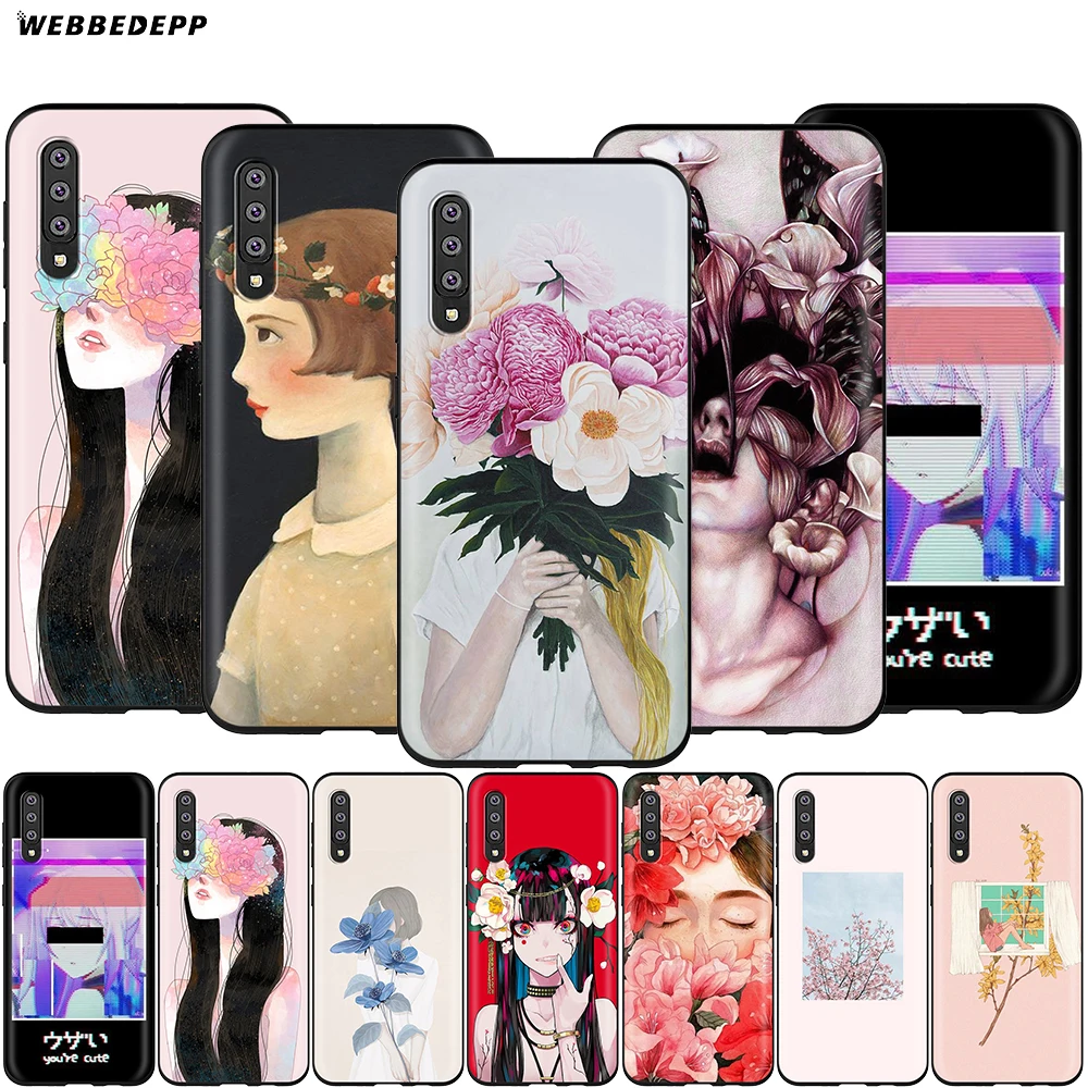 Webbedepp Harajuku эстетика чехол для Samsung Галактики S7 S8 S9 S10 Edge Plus Note 10 8 9 A10 A20 A30 A40 A50 A60