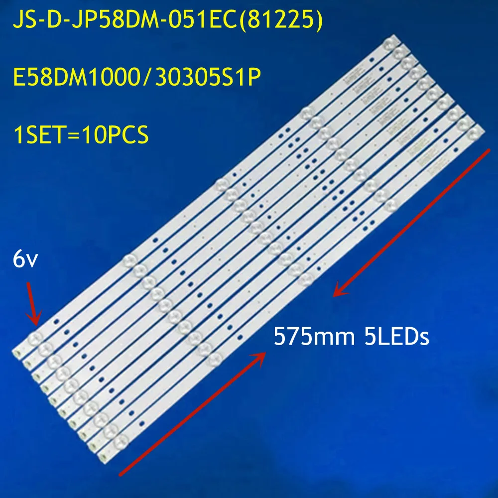 10pcs-led-strip-5led-for-td-k58dlj10us-polaroid-58-tvled584k01-js-d-jp58dm-051ec-81225-e58dm100-3030-5s1p